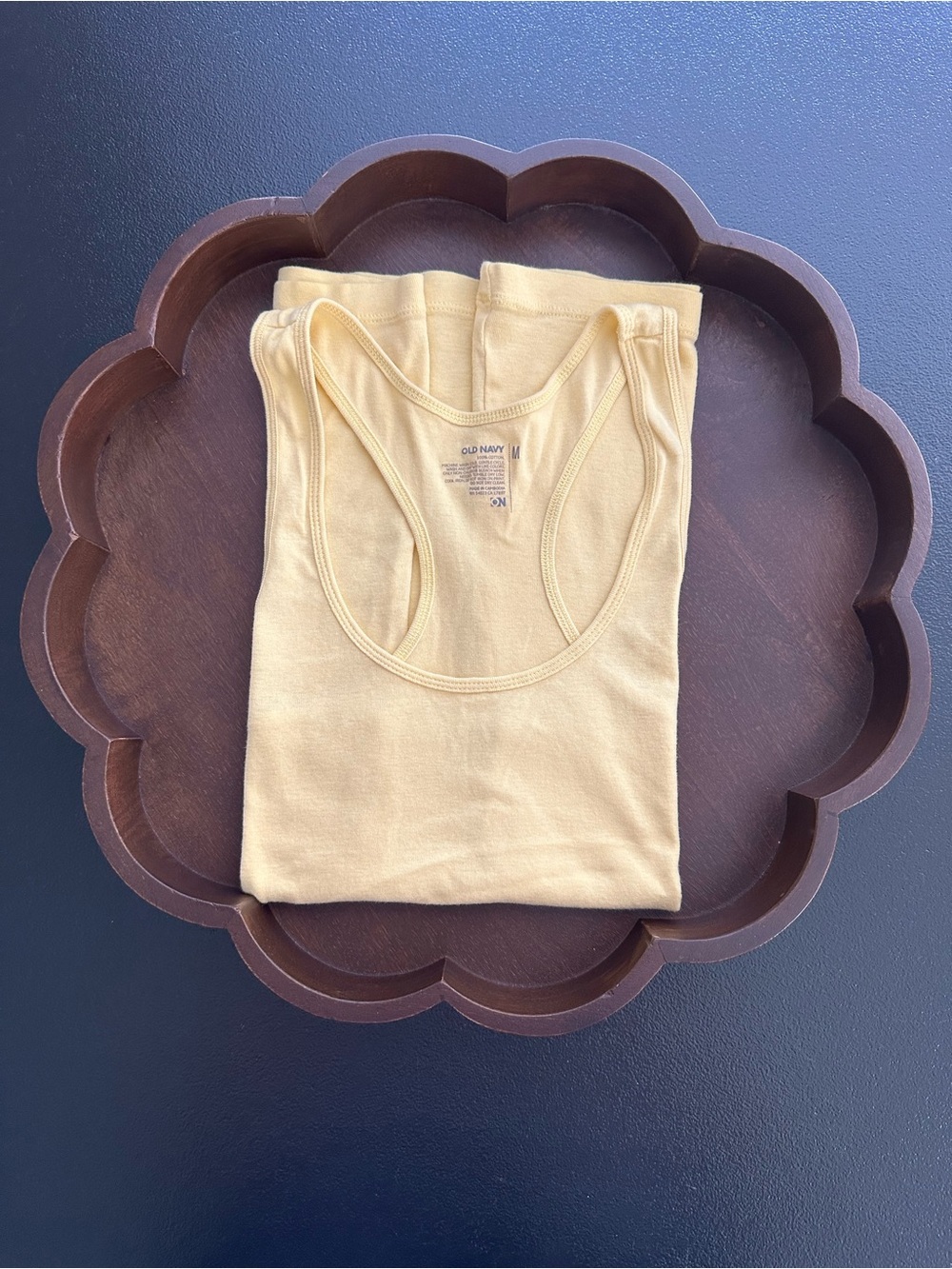 Women’s Old Navy Light Yellow Racerback Tank Top Size M